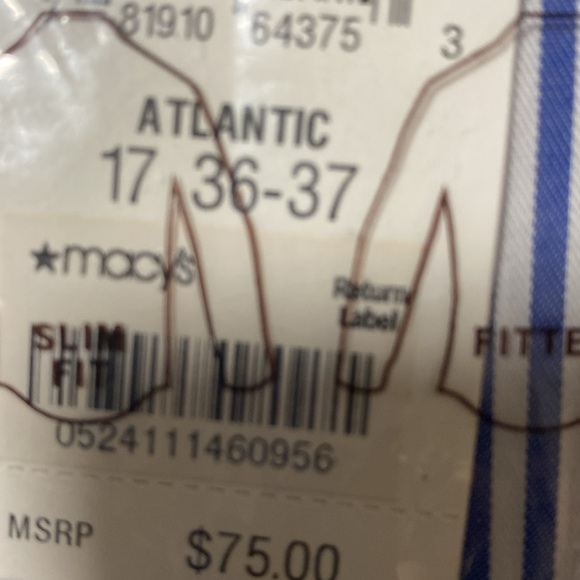 Blue and white stripes mk elegant dress shirt - Picture 6 of 10